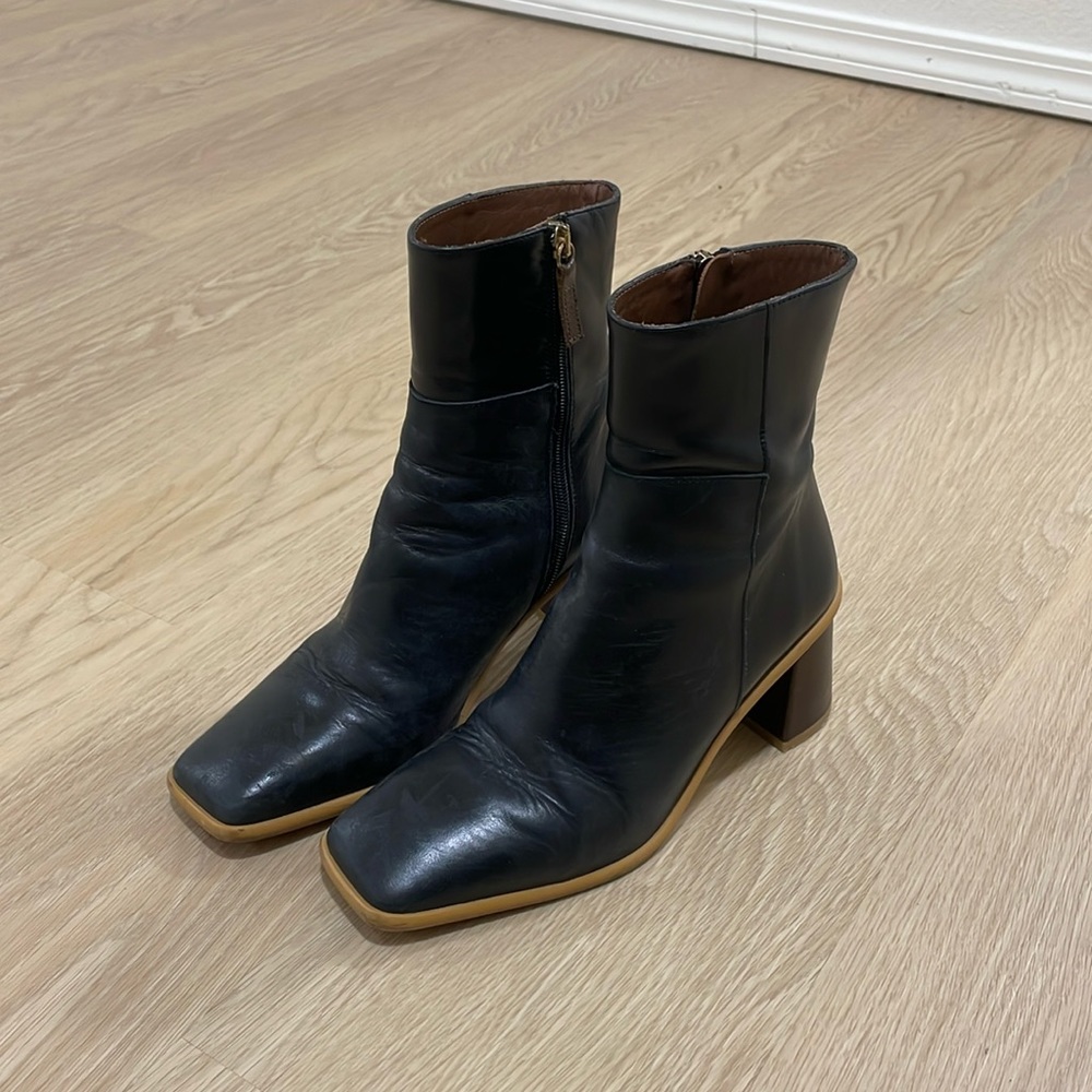 Black Leather ALOHA Boots